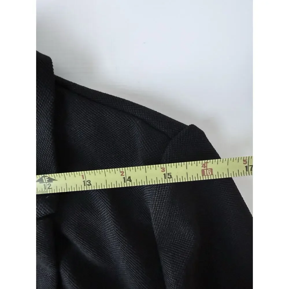 Skies Are Blue Asa Knit Blazer Womens XL Black Pockets Open Front Stretch - Picture 6 of 7
